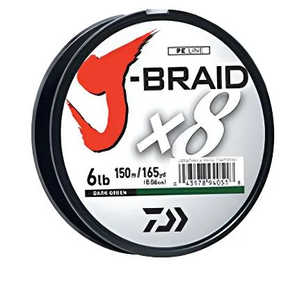 Daiwa J-Braid X8 165 Yard Spools